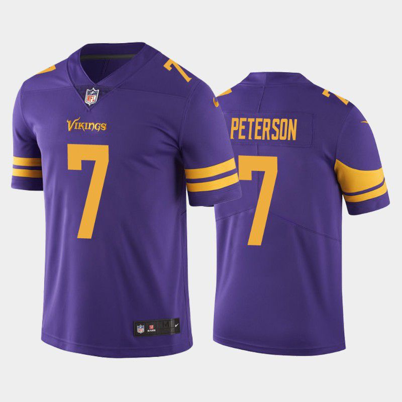Men Minnesota Vikings 7 Patrick Peterson Nike Purple Color Rush Limited NFL Jersey